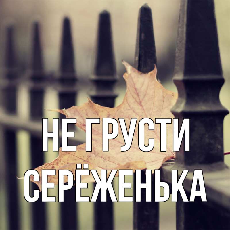 Картинка Не грусти, Серёженька