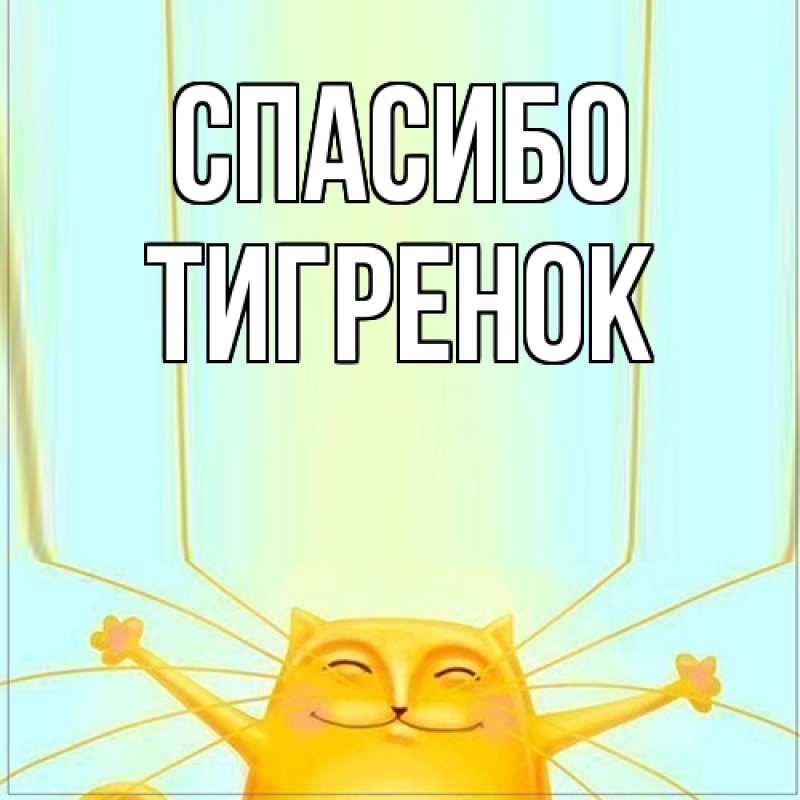 Картинка Спасибо, Тигpенок