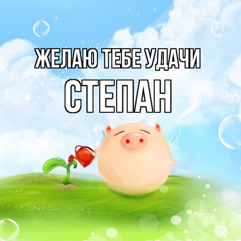 Картинка Желаю тебе удачи, Степан
