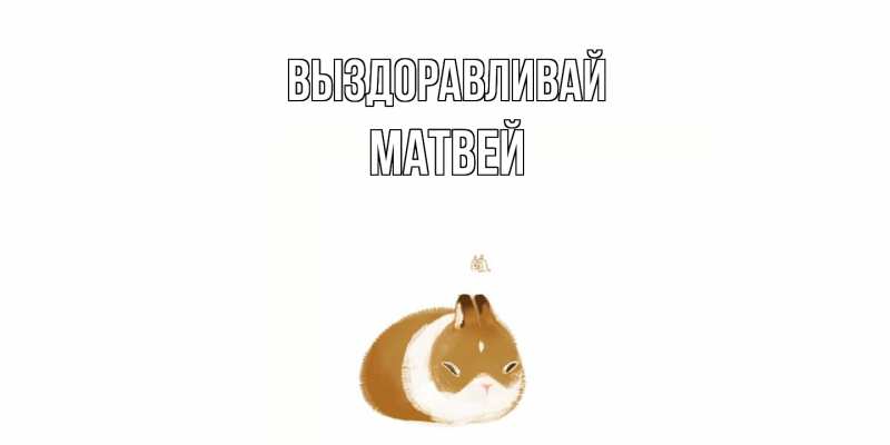 Картинка Выздоравливай, Матвей