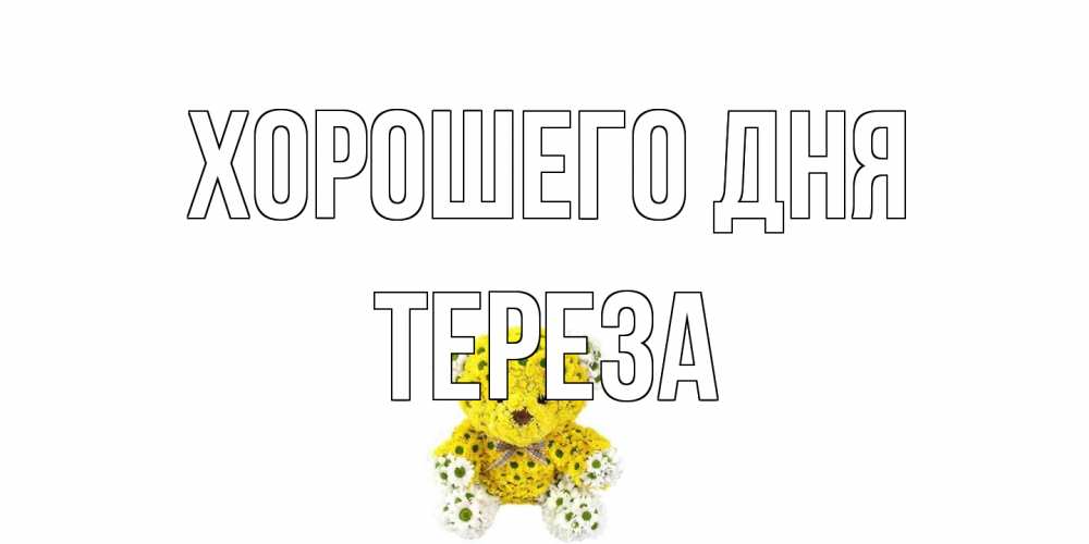 Открытка на каждый день с именем, Тереза Хорошего дня позитивного настроения вам Прикольная открытка с пожеланием онлайн скачать бесплатно 