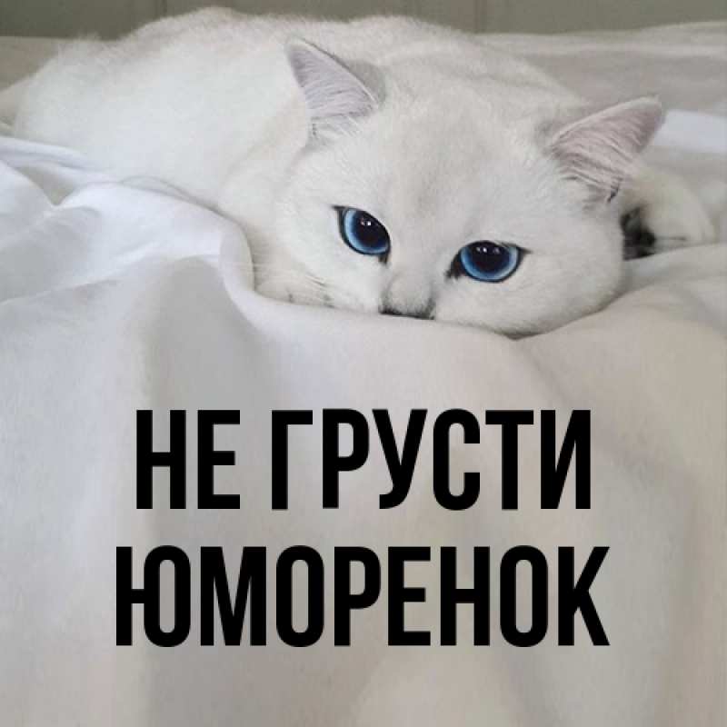 Открытка с именем, Юмоpенок, Не грусти