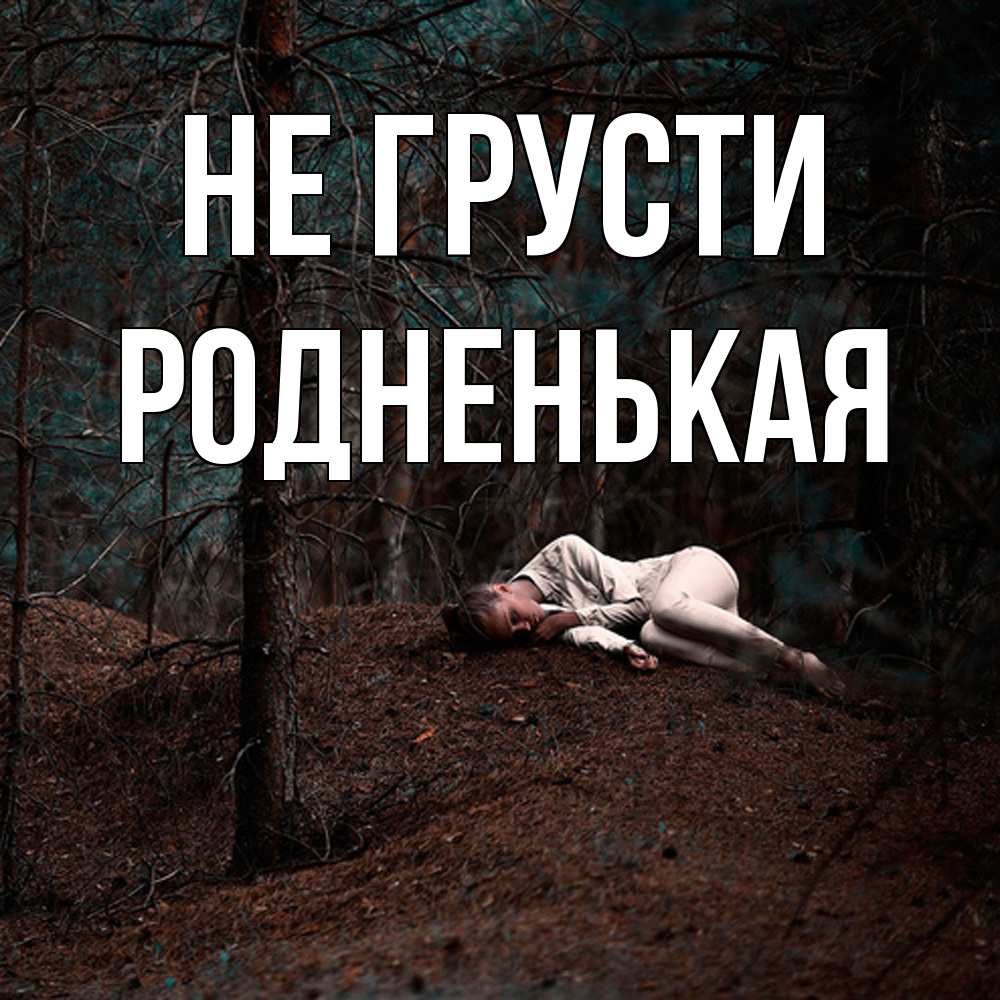 Открытка на каждый день с именем, Родненькая Не грусти лес Прикольная открытка с пожеланием онлайн скачать бесплатно 
