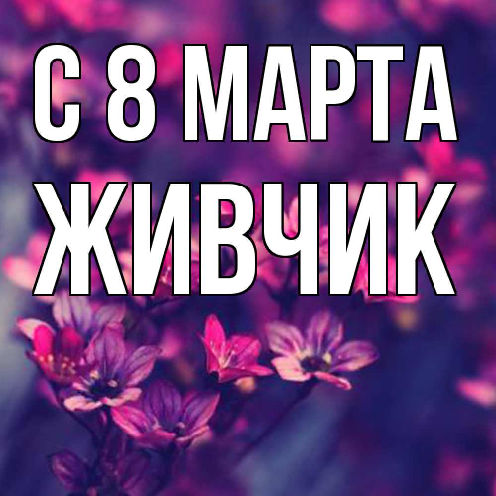 Открытка на каждый день с именем, Живчик C 8 МАРТА небольшие цветы 1 Прикольная открытка с пожеланием онлайн скачать бесплатно 