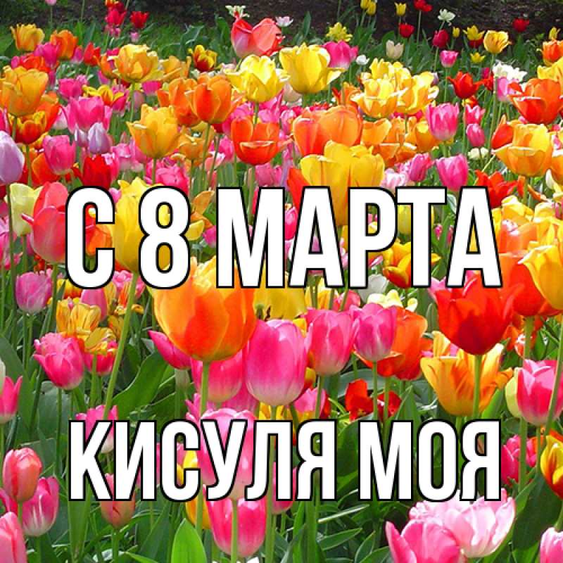 Открытка с именем, Кисуля моя, C 8 МАРТА