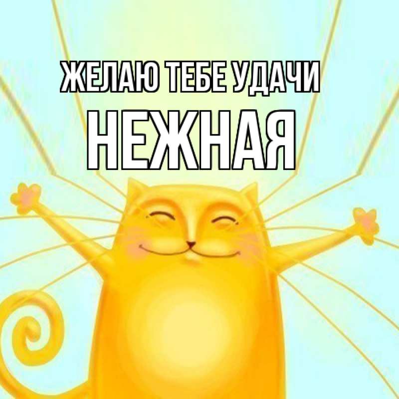 Картинка Желаю тебе удачи, Нежная