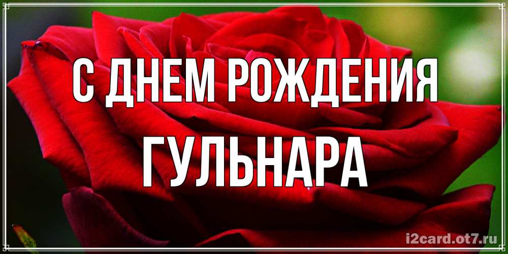Открытка на каждый день с именем, Гульнара С днем рождения розочка очень красивая Прикольная открытка с пожеланием онлайн скачать бесплатно 