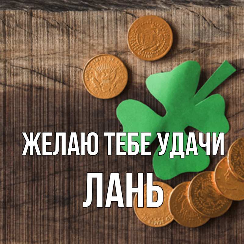 Картинка Желаю тебе удачи, лань