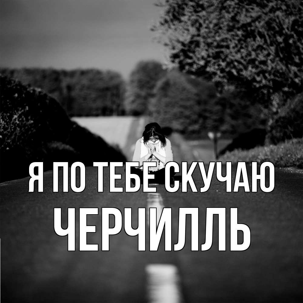 Открытка на каждый день с именем, Черчилль Я по тебе скучаю фото Прикольная открытка с пожеланием онлайн скачать бесплатно 