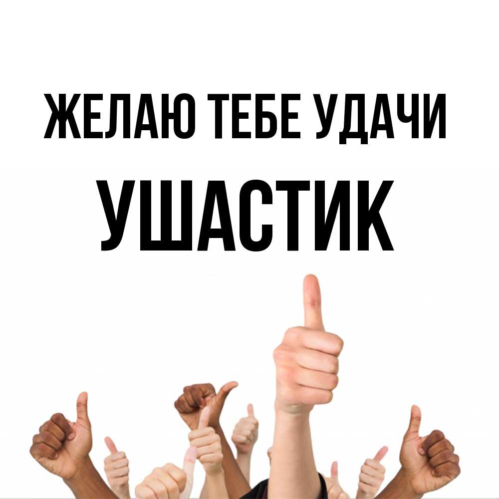 Открытка на каждый день с именем, Ушастик Желаю тебе удачи молодцом Прикольная открытка с пожеланием онлайн скачать бесплатно 