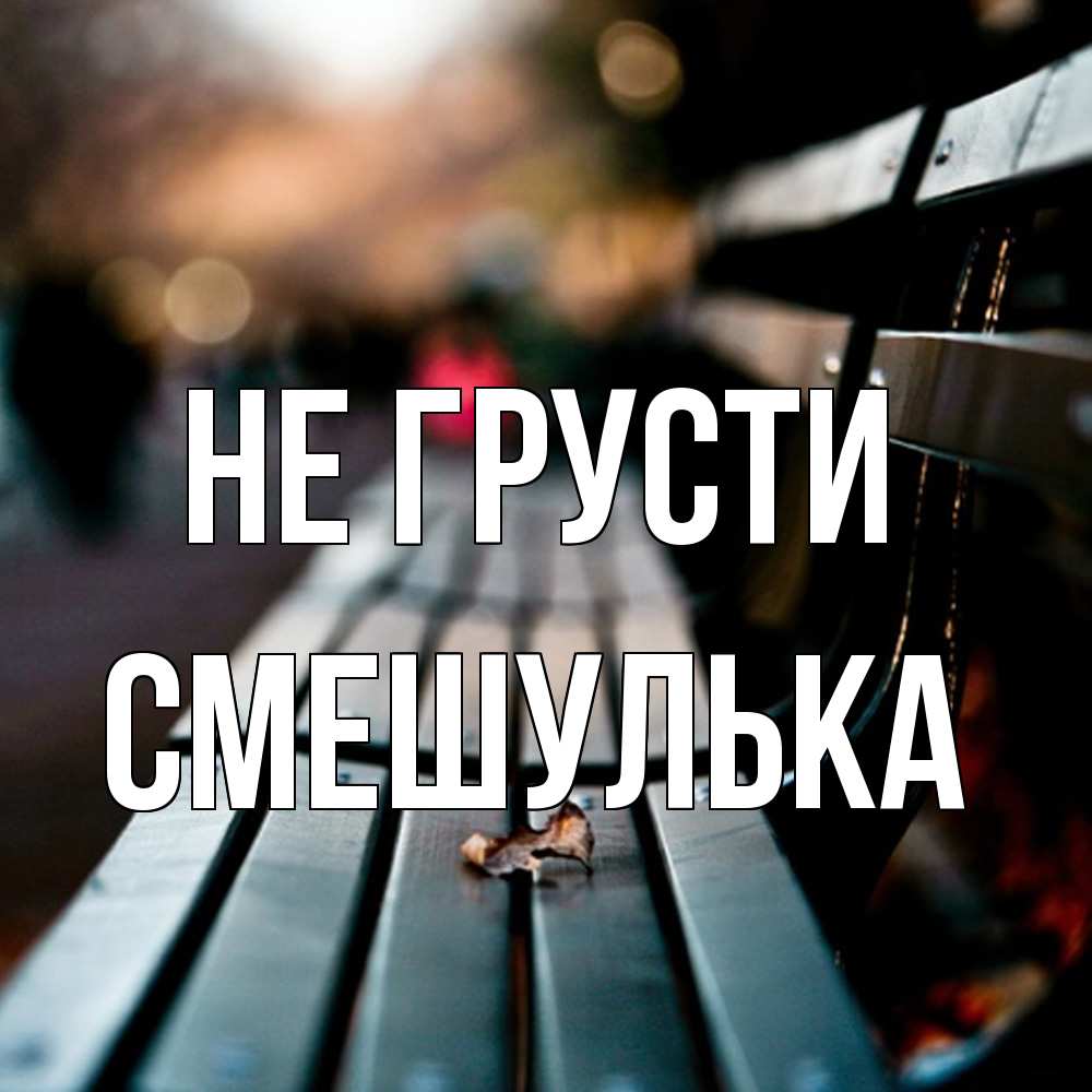 Открытка на каждый день с именем, Смешулька Не грусти размытый фон Прикольная открытка с пожеланием онлайн скачать бесплатно 