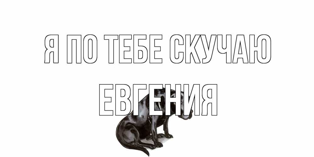 Открытка на каждый день с именем, Евгения Я по тебе скучаю я по тебе скучаю открытка с собакой Прикольная открытка с пожеланием онлайн скачать бесплатно 
