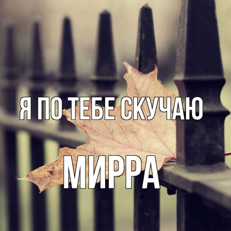 Открытка с именем, Мирра, Я по тебе скучаю