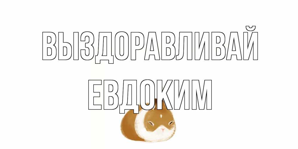 Открытка на каждый день с именем, Евдоким Выздоравливай морская свинка на открытке с пожеланиями не болеть Прикольная открытка с пожеланием онлайн скачать бесплатно 