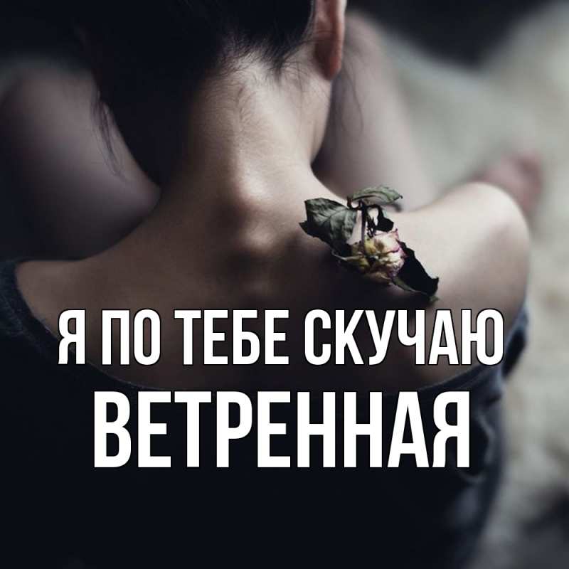 Картинка Я по тебе скучаю, Ветренная