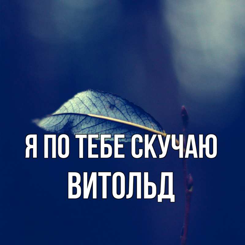 Картинка Я по тебе скучаю, Витольд