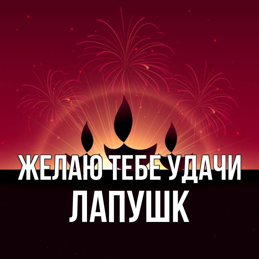 Открытка на каждый день с именем, Лапушк Желаю тебе удачи праздник Прикольная открытка с пожеланием онлайн скачать бесплатно 