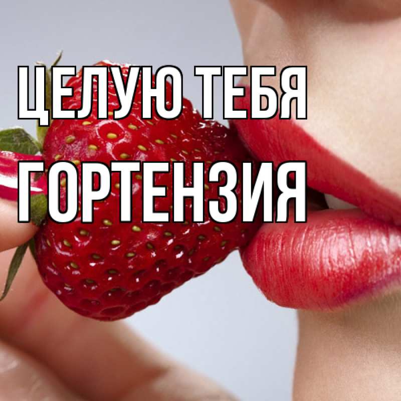 Картинка Целую тебя, Гортензия