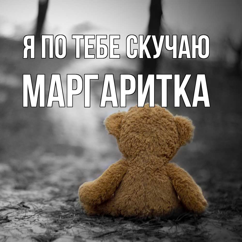 Открытка на каждый день с именем, Маргаритка Я по тебе скучаю красивые открытки Прикольная открытка с пожеланием онлайн скачать бесплатно 