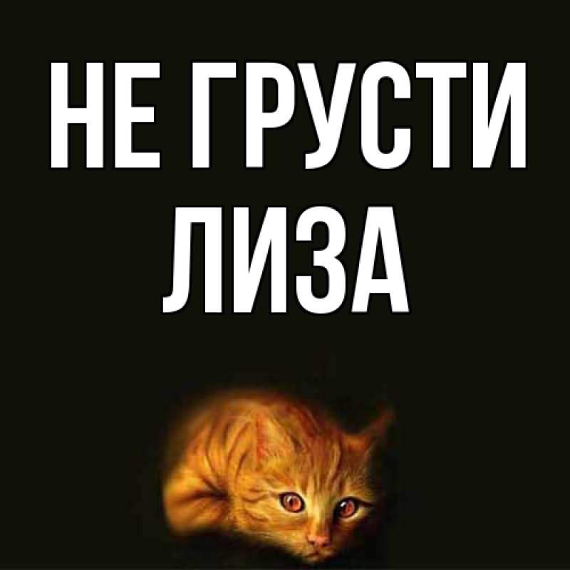 Картинка Не грусти, Лиза