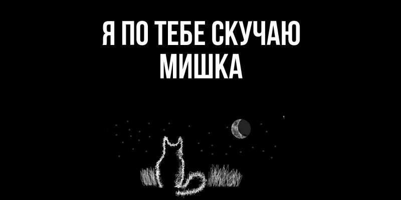 Картинка Я по тебе скучаю, Мишка
