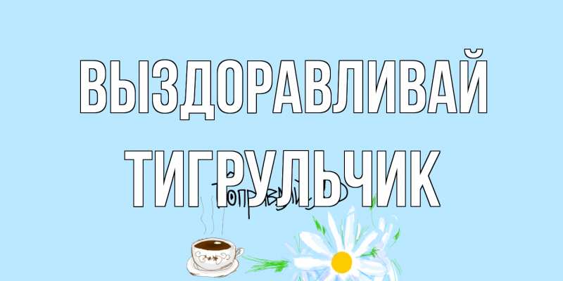 Картинка Выздоравливай, Тигpульчик