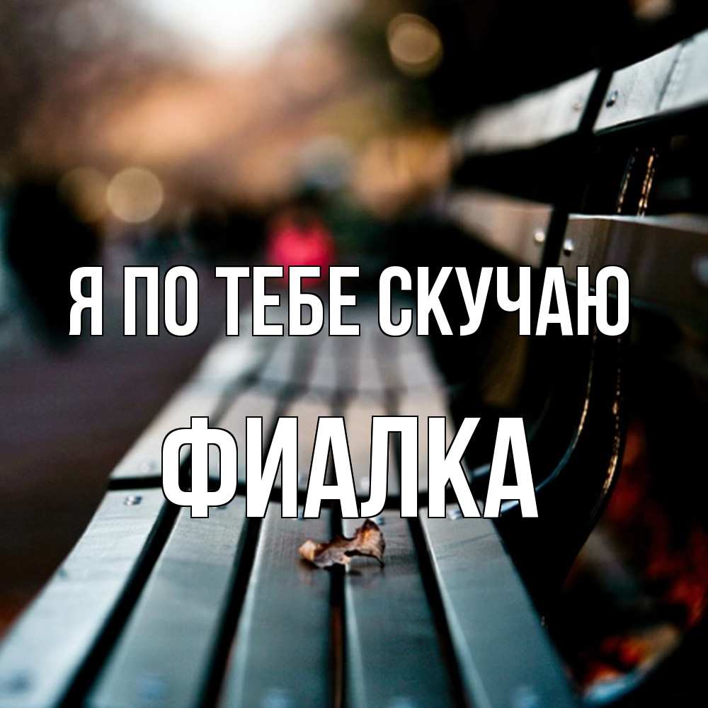 Открытка на каждый день с именем, Фиалка Я по тебе скучаю приходи скорее Прикольная открытка с пожеланием онлайн скачать бесплатно 