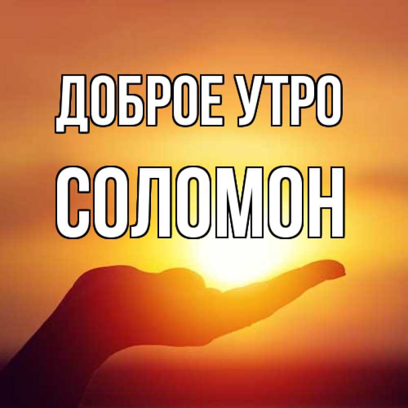 Картинка Доброе утро, Соломон