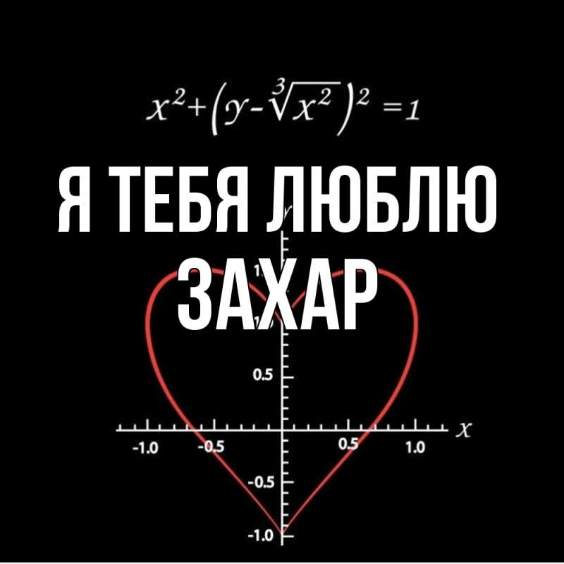 Открытка с именем, Захар, Я тебя люблю