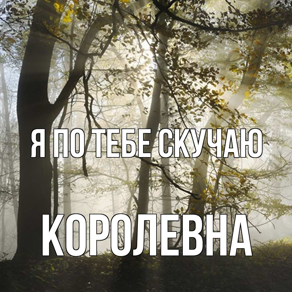 Открытка на каждый день с именем, Королевна Я по тебе скучаю грустно Прикольная открытка с пожеланием онлайн скачать бесплатно 