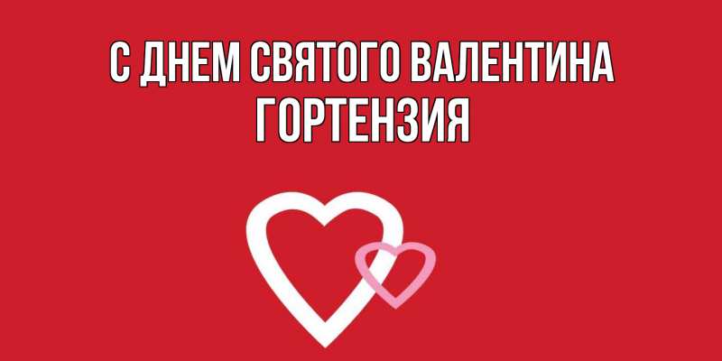 Картинка С днем Святого Валентина, Гортензия