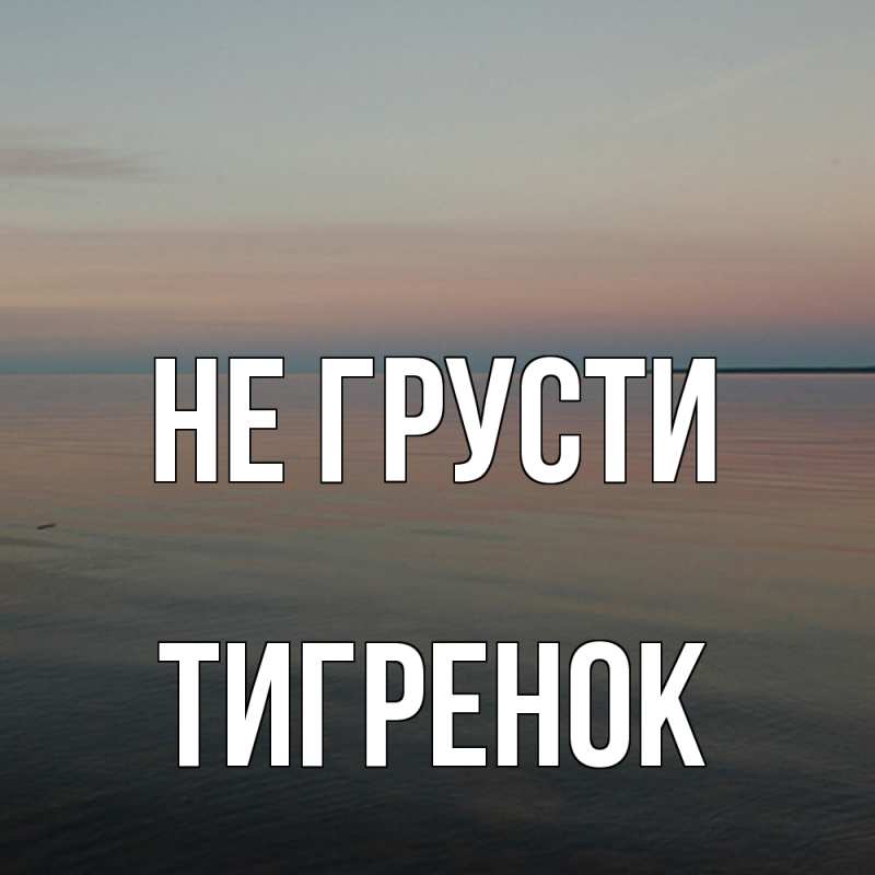 Картинка Не грусти, Тигpенок