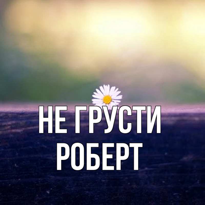 Картинка Не грусти, Роберт
