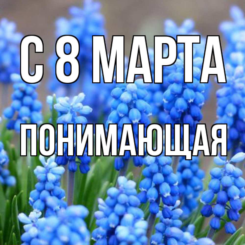 Открытка на каждый день с именем, Понимающая C 8 МАРТА Поздравительная открытка для женщин с цветами на праздничную дату Прикольная открытка с пожеланием онлайн скачать бесплатно 