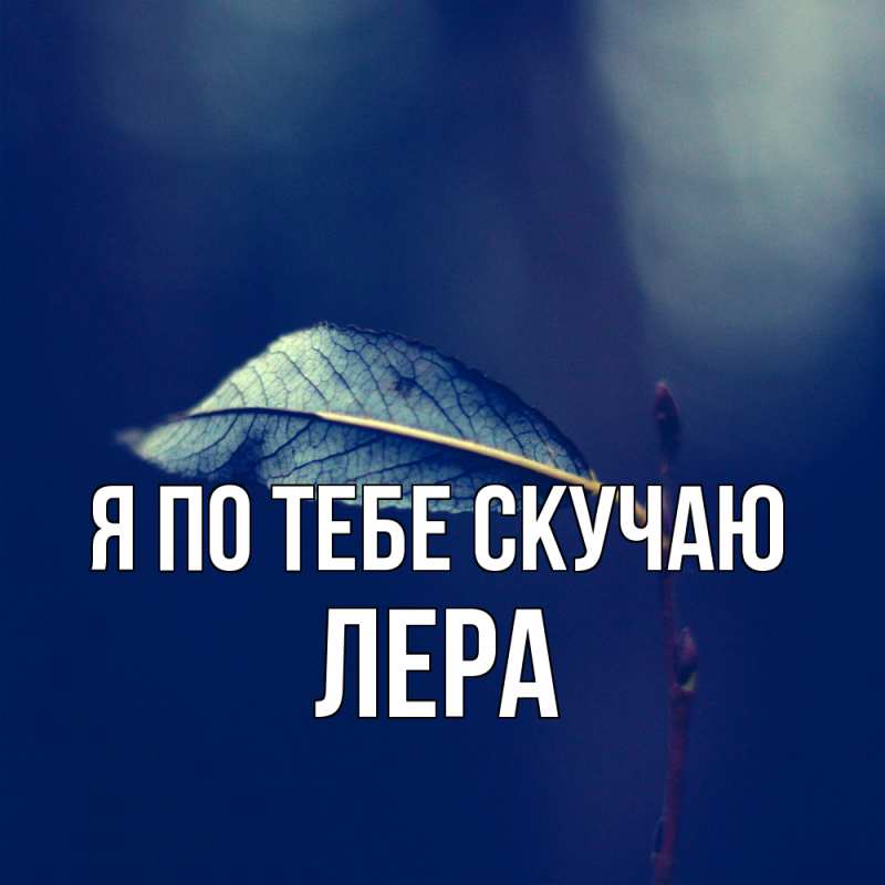 Картинка Я по тебе скучаю, Лера