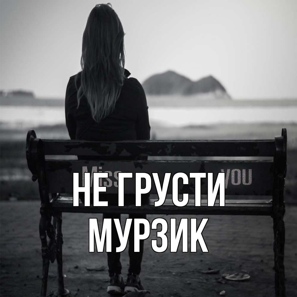 Открытка на каждый день с именем, Мурзик Не грусти смотрит на скалы Прикольная открытка с пожеланием онлайн скачать бесплатно 