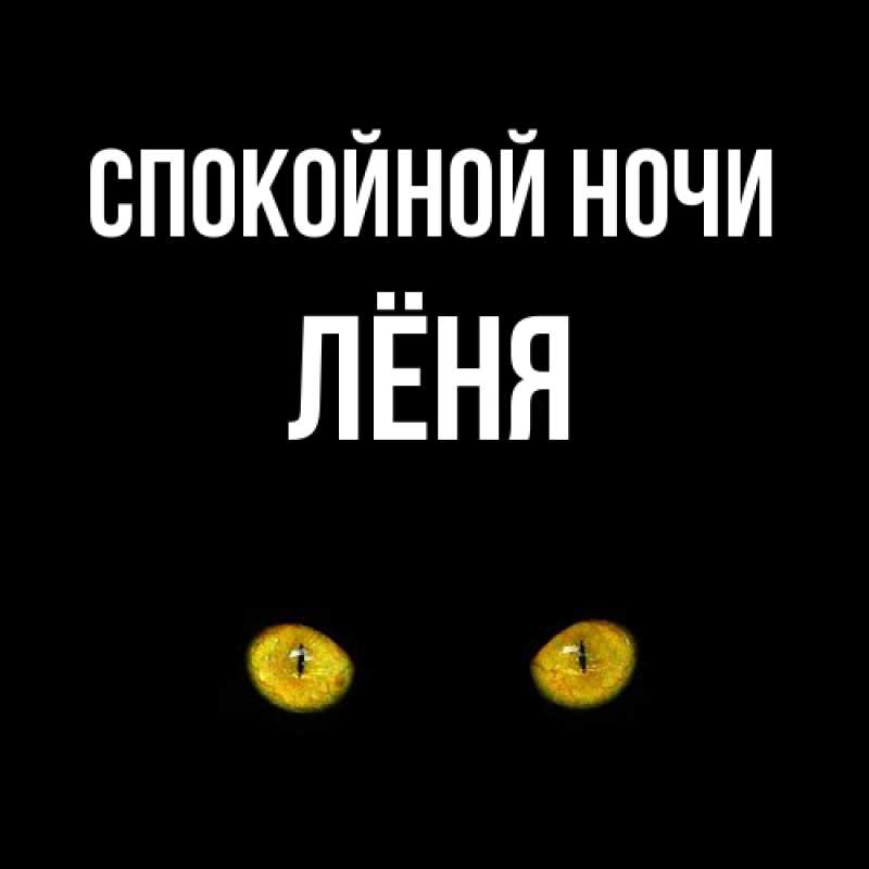Картинка Спокойной ночи, Лёня