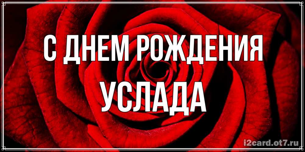 Открытка на каждый день с именем, услада С днем рождения алая роза Прикольная открытка с пожеланием онлайн скачать бесплатно 