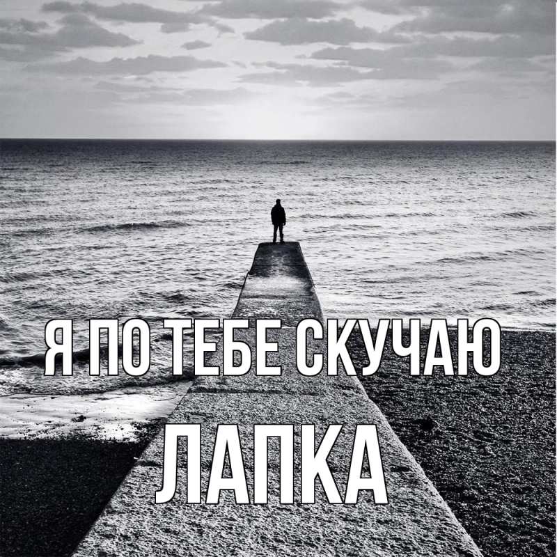 Картинка Я по тебе скучаю, лапка