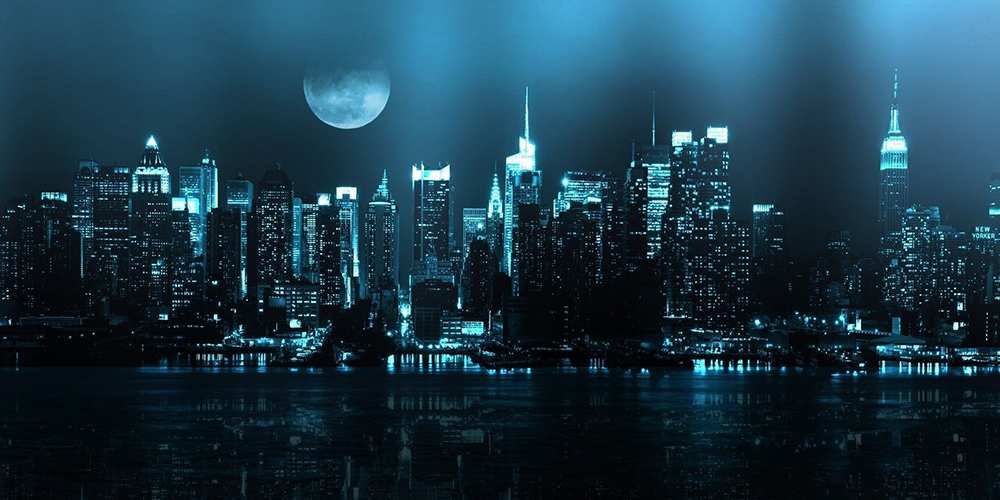 Открытка на каждый день с именем, Гордей Спокойной ночи городской пейзаж Прикольная открытка с пожеланием онлайн скачать бесплатно 