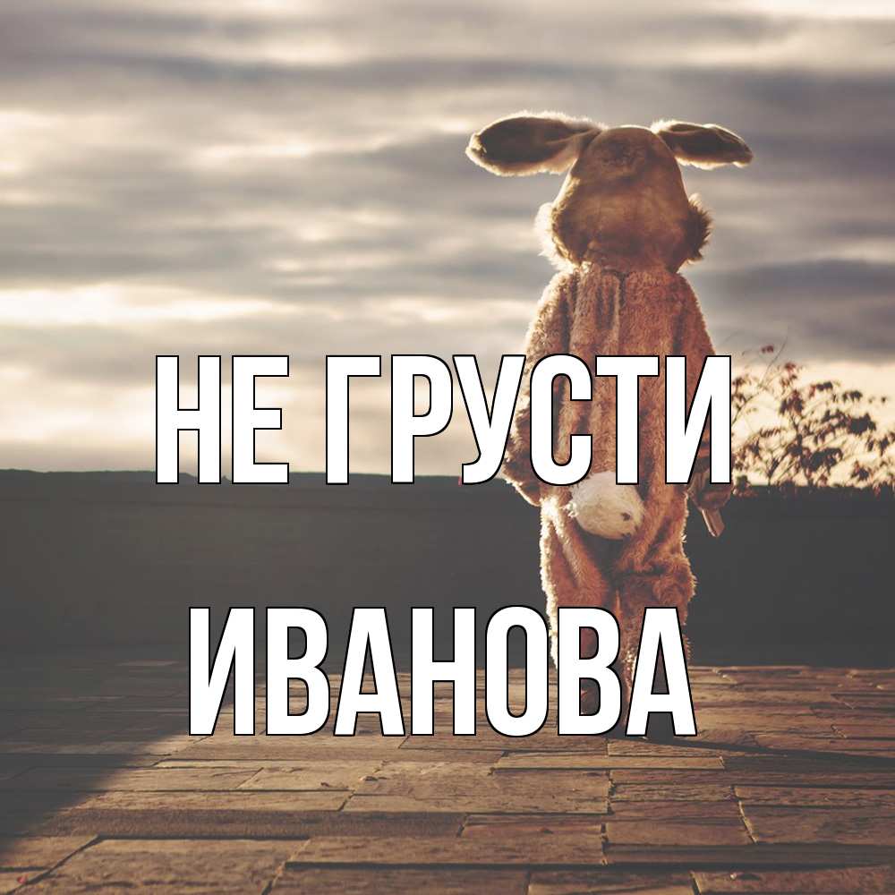 Открытка на каждый день с именем, Иванова Не грусти со спины Прикольная открытка с пожеланием онлайн скачать бесплатно 