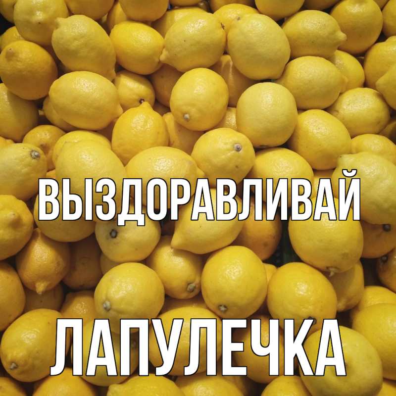 Картинка Выздоравливай, Лапулечка