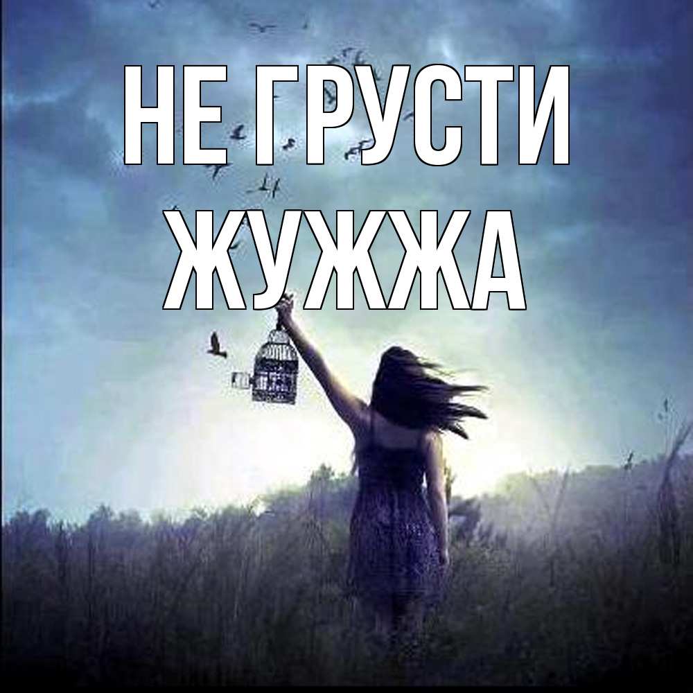Открытка на каждый день с именем, Жужжа Не грусти на волю Прикольная открытка с пожеланием онлайн скачать бесплатно 