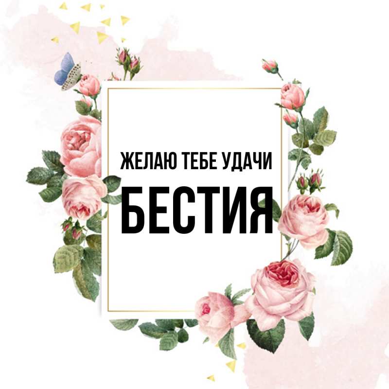 Картинка Желаю тебе удачи, Бестия