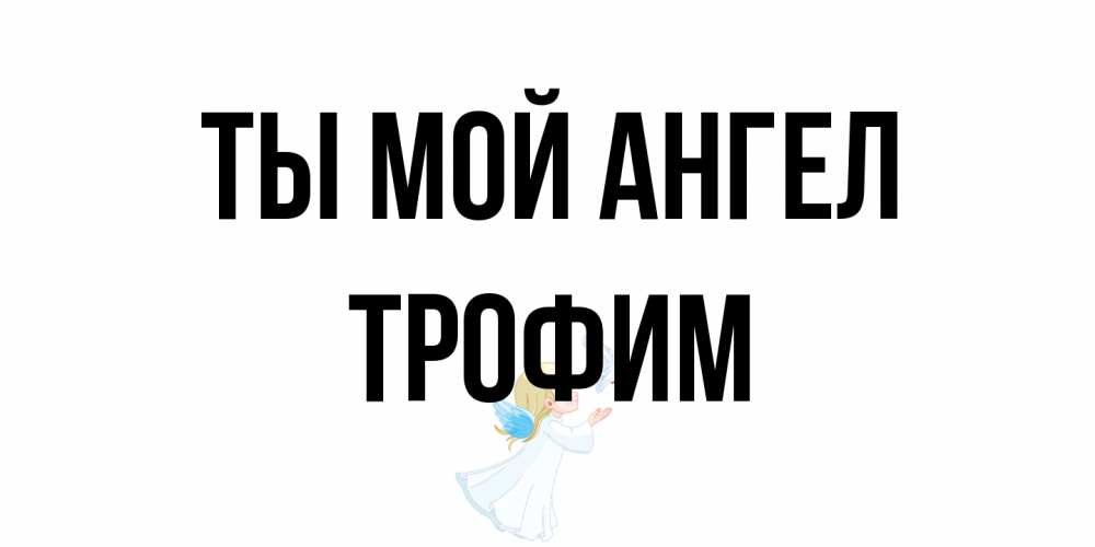 Открытка на каждый день с именем, Трофим Ты мой ангел ангел, голубь Прикольная открытка с пожеланием онлайн скачать бесплатно 