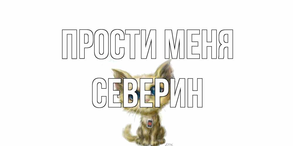 Открытка на каждый день с именем, Северин Прости меня прости меня открытка с котиком Прикольная открытка с пожеланием онлайн скачать бесплатно 