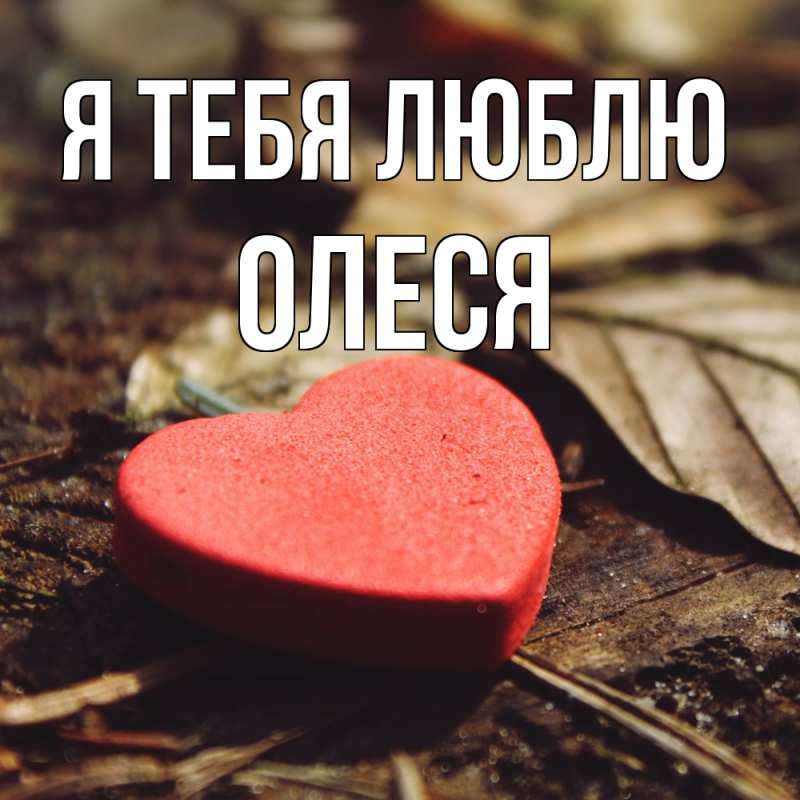 Картинка Я тебя люблю, Олеся