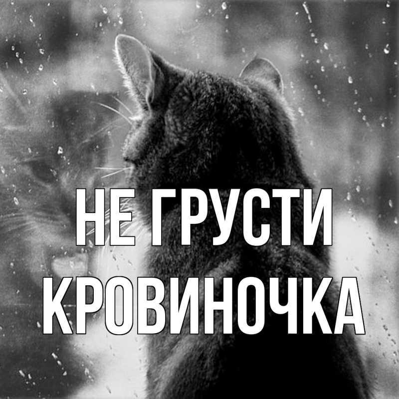 Картинка Не грусти, кровиночка