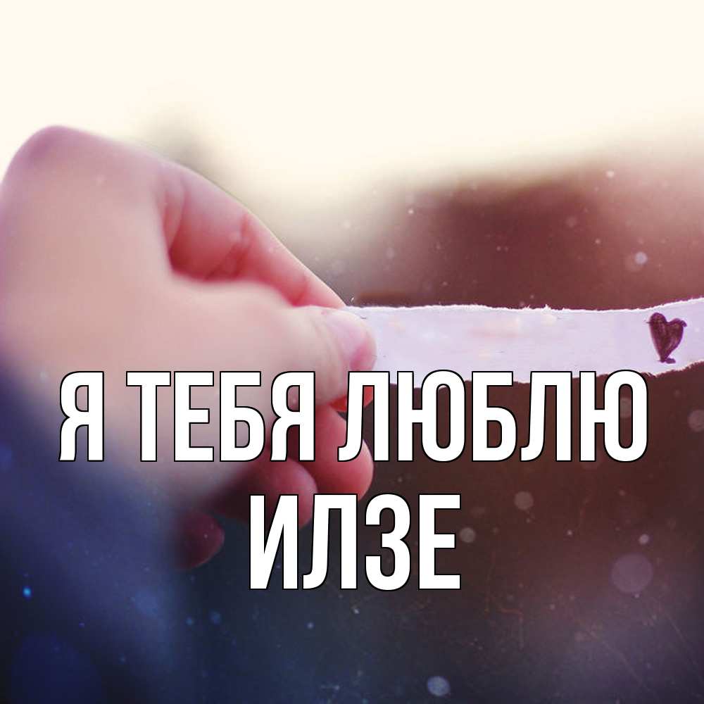 Открытка на каждый день с именем, Илзе Я тебя люблю для тебя Прикольная открытка с пожеланием онлайн скачать бесплатно 