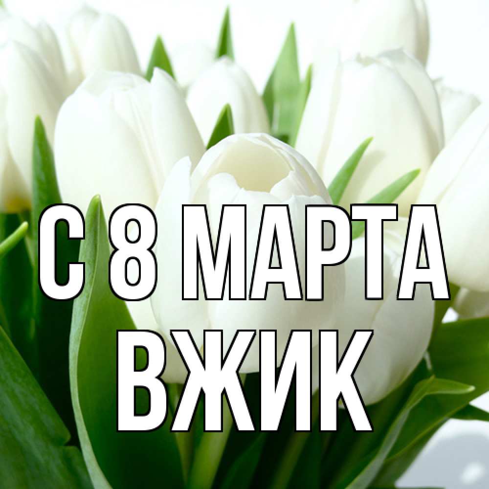 Открытка на каждый день с именем, Вжик C 8 МАРТА цветы Прикольная открытка с пожеланием онлайн скачать бесплатно 
